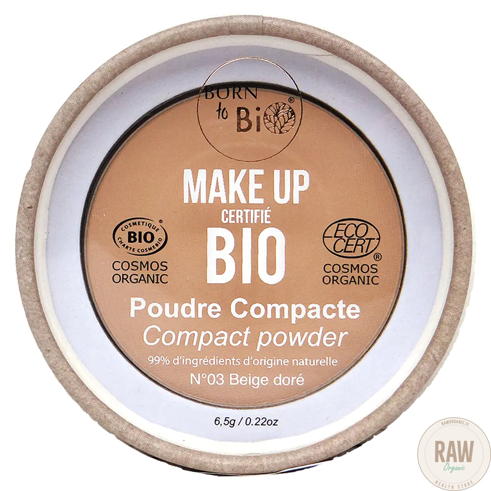 Born to bio Compact powder N03 beige dore, 6,5g