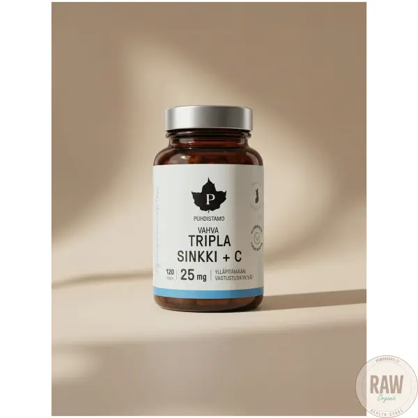 Puhdistamo Tripla sinkki + C 25mg 120 kaps. – kuva 2