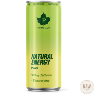 Puhdistamo Energiajuoma Natural Pear Caffein + electrolytes 330ml