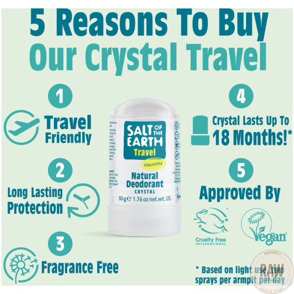 Salt of the Earth  Travel Crystal Stick Deodorant 50g – kuva 2