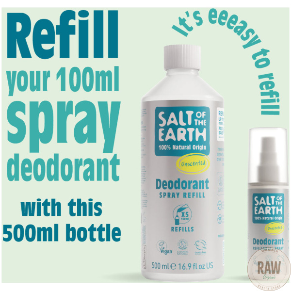 Salt of the Earth Unscented Natural Deodorant Täyttöpakkaus 500ml – kuva 5