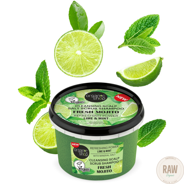 Organic Shop Fresh Mojito scalp scrub shampoo 250 ml – kuva 4