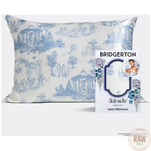 KITSCH Bridgerton X Kitsch Satin Pillowcase  in Garden Toile