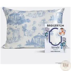 KITSCH Bridgerton X Kitsch Satin Pillowcase  in Garden Toile