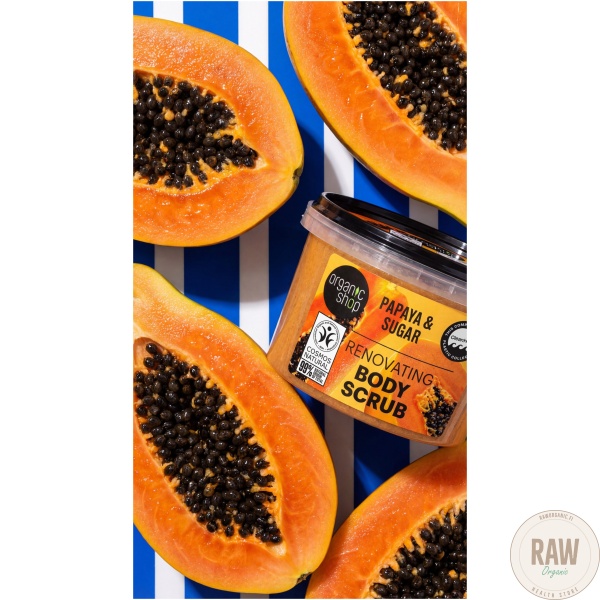 Organic Shop Papaya & Sugar Hedelmäinen Body Scrub 250 Ml – kuva 4