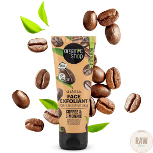 Organic Shop Gentle Face Exfoliant Coffee & Limonnik, 75 ml