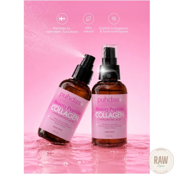 Puhdas+ Beauty Peptide Collagen + Hyaluronihappo kasvovesi 100ml – kuva 5