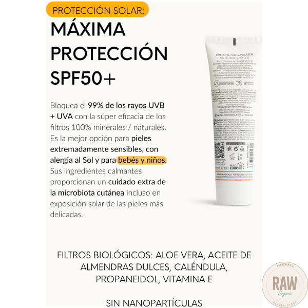 DHYVANA lasten aurinkovoide hajusteeton SK50+ 50ml – kuva 3