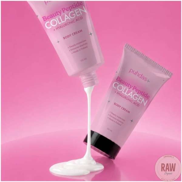 Puhdas+ Beauty Peptide Collagen + Hyaluronihappo body cream 150ml – kuva 5
