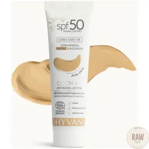 DHYVANA Sävyttävä aurinkovoide kasvoille SPF 50 Golden Beige, 50ml