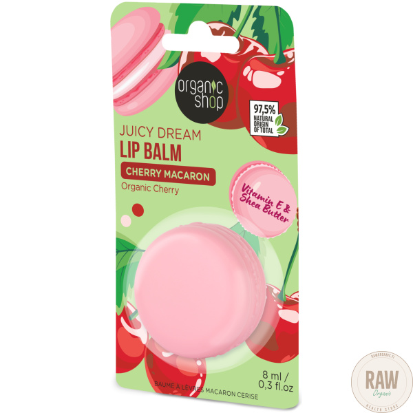 Organic Shop Juicy dream Lip balm cherry macaron, 8ml – kuva 3