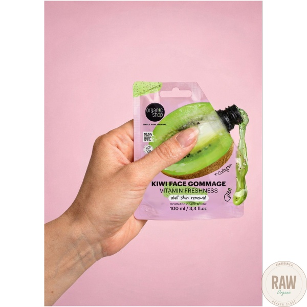 Organic Shop Kiwi face gommage vitamin freshness 100 ml – kuva 8