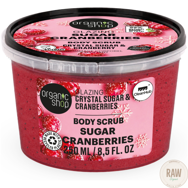 Organic shop Glazing Sugar cranberries  body scrub 250ml – kuva 4