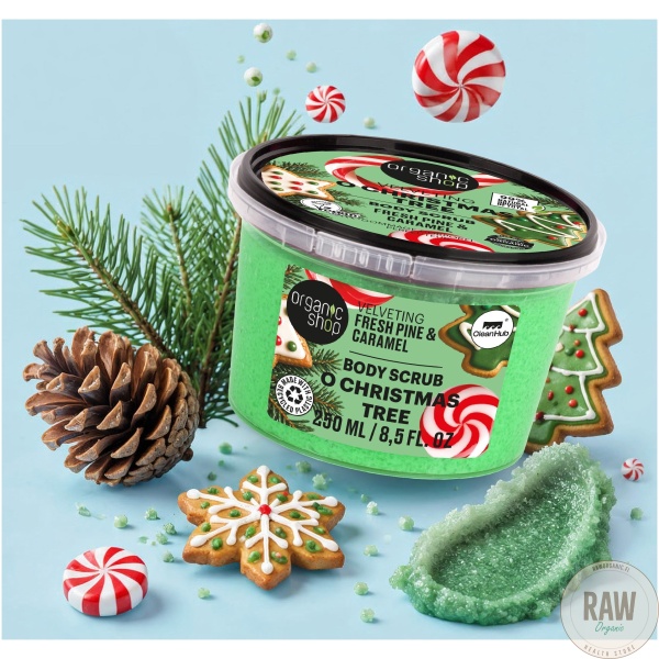 Organic shop Velvetin O´Christmas tree pine & caramel body scrub 250ml – kuva 7