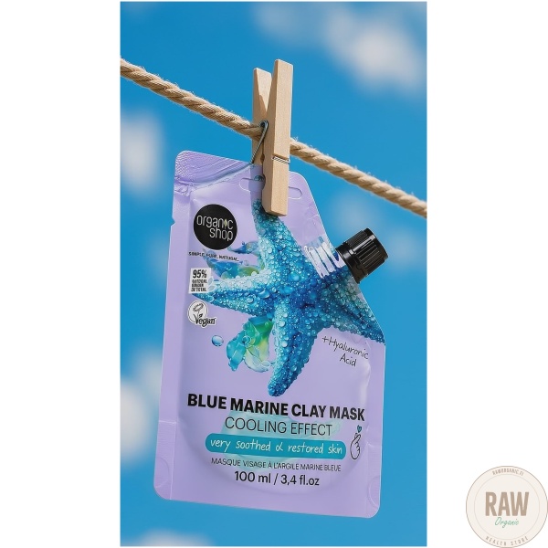 Organic shop blue marine Clay cooling efect Face Mask 100ml – kuva 7