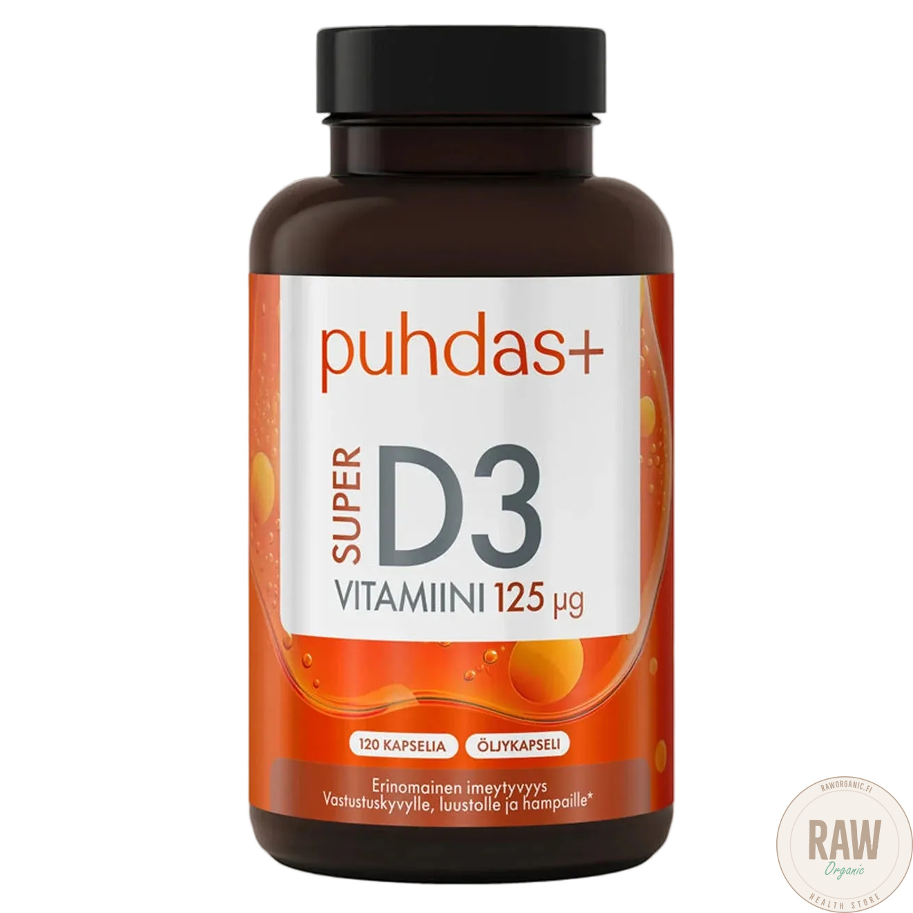 Puhdas+ Super D-Vitamiini 125 µg 120kaps.