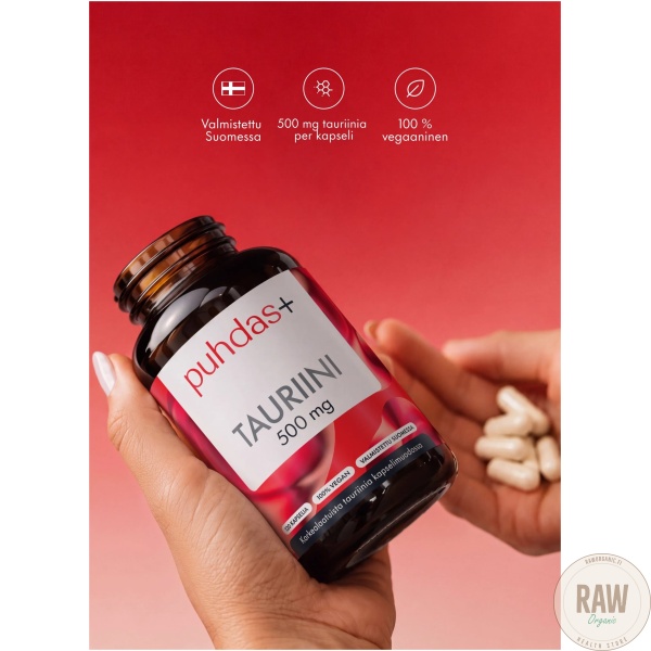 Puhdas+ Tauriini 500mg, 120Kaps – kuva 4