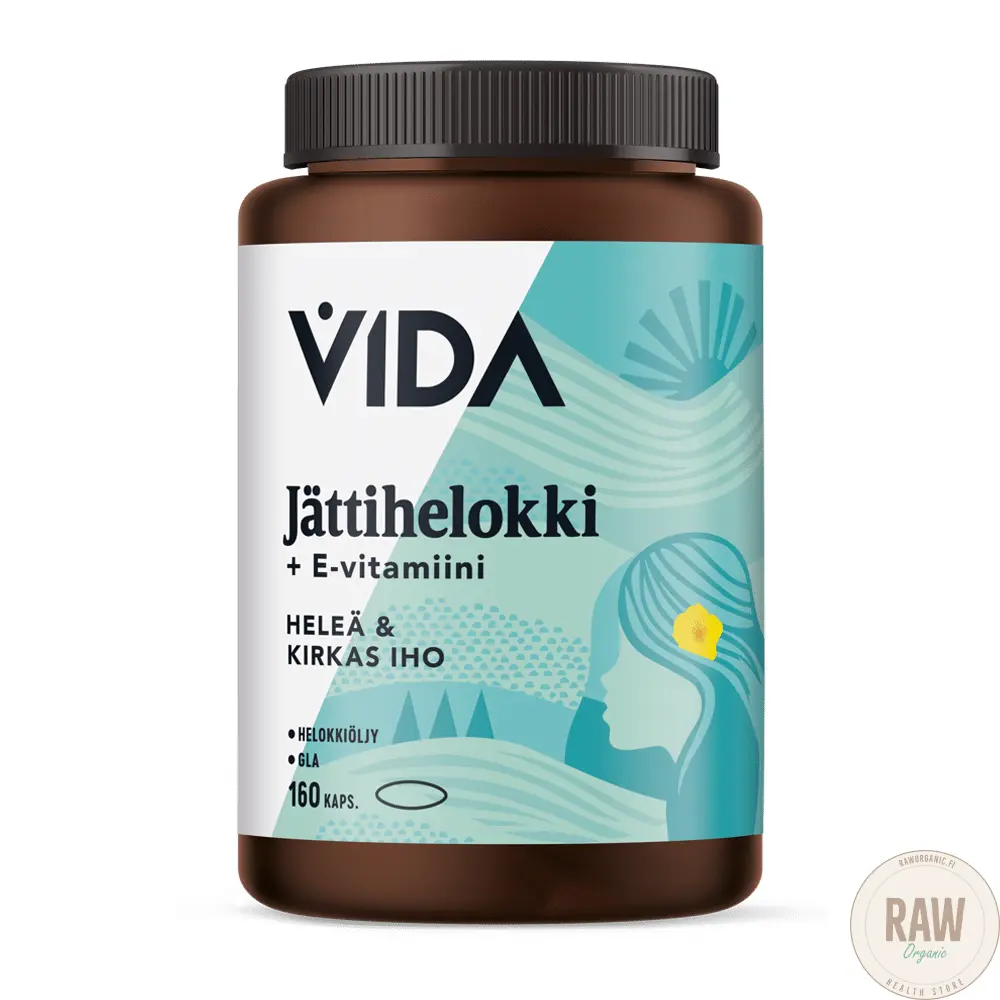 Vida Jättihelokki + E-vitamiini 160kaps.