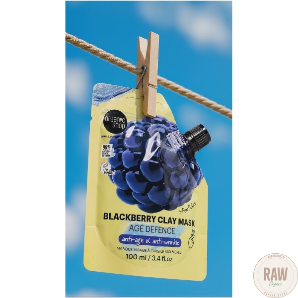 Organic shop Blackberry Clay Face Mask Age Defence 100ml – kuva 6