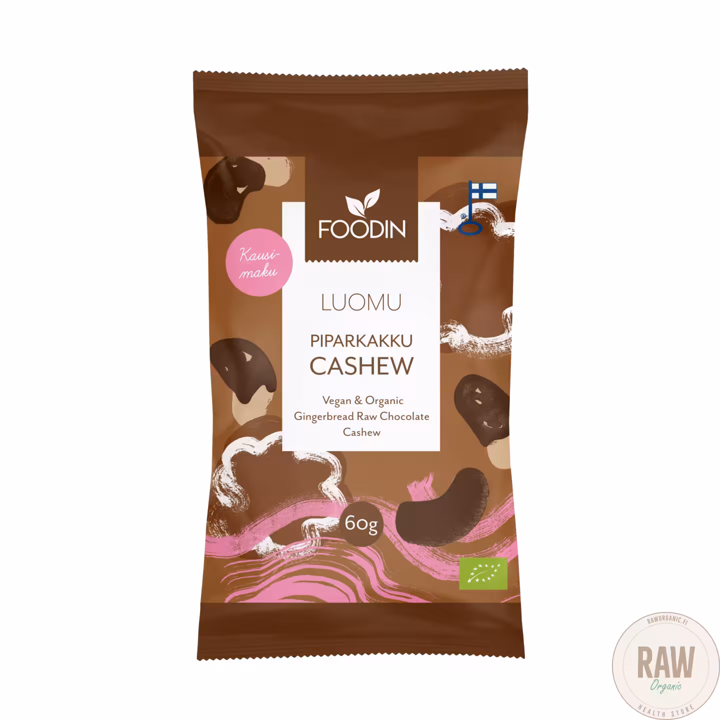 Foodin Piparisuklaacashew, luomu 60g