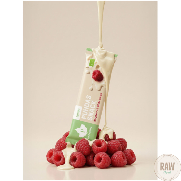 Puhdistamo Puhdas Snack™ – Raspberry & White Cacao – 40 g – kuva 2