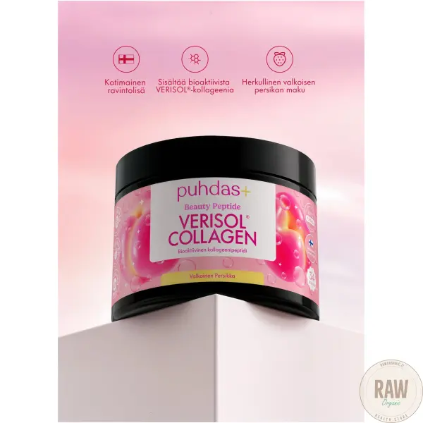 Puhdas+ Beauty Peptide Verisol Kollageenijauhe, Persikka 150g – kuva 2