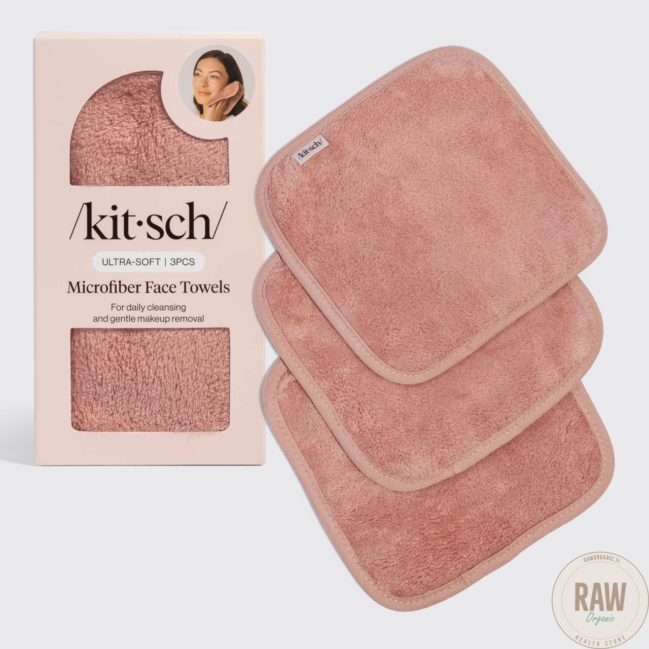 KITSCH Microfiber Face Towels 3pc Set – Terracotta